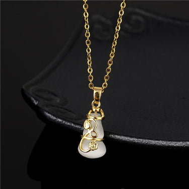 White Jade Gourd Necklace-Your Soul Place